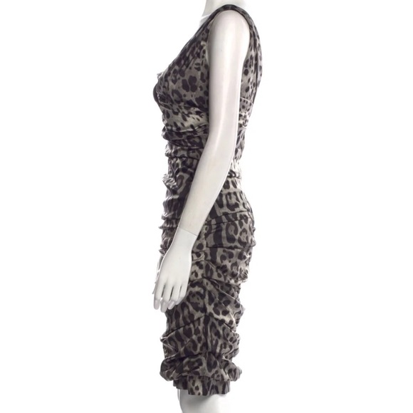 Dolce and Gabbana Silk-Knee Length Dress - Picture 7 of 7